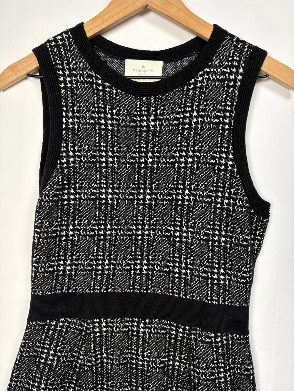 KATE SPADE New York Mod Knit Plaid Preppy Sweater Dress  size small